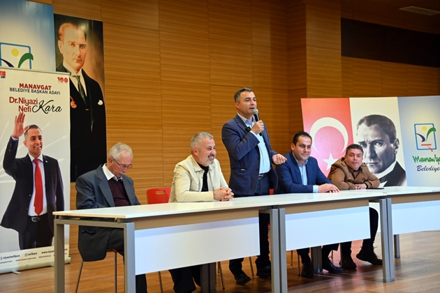 BAŞKAN ADAYI NİYAZİ NEFİ KARA PAZARCI ESNAFIYLA BİR ARAYA GELDİ