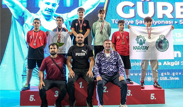 KARATAY’IN GÜREŞÇİLERİNDEN TÜRKİYE ŞAMPİYONASI’NDA BÜYÜK BAŞARI