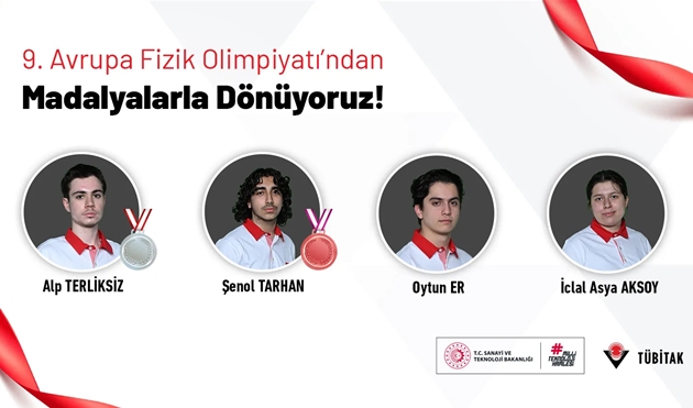 Türk Milli Takımı Avrupa Fizik Olimpiyatı’nda Parladı: 1 Gümüş, 1 Bronz, 2 Mansiyon Ödülü