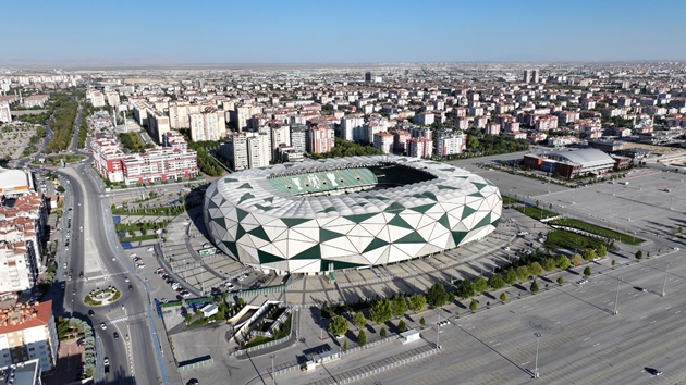 KONYA BÜYÜKŞEHİR STADYUMU TÜRKİYE-İSPANYA MAÇINA HAZIRLANIYOR